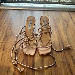Steve Madden Women's Gold Strappy Heels